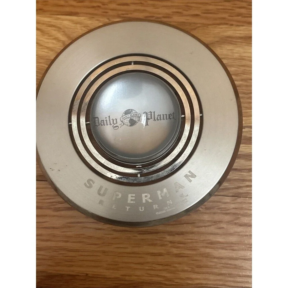 Superman Returns Rotating Desk Clock Warner Bros Promotional Prop Collectible